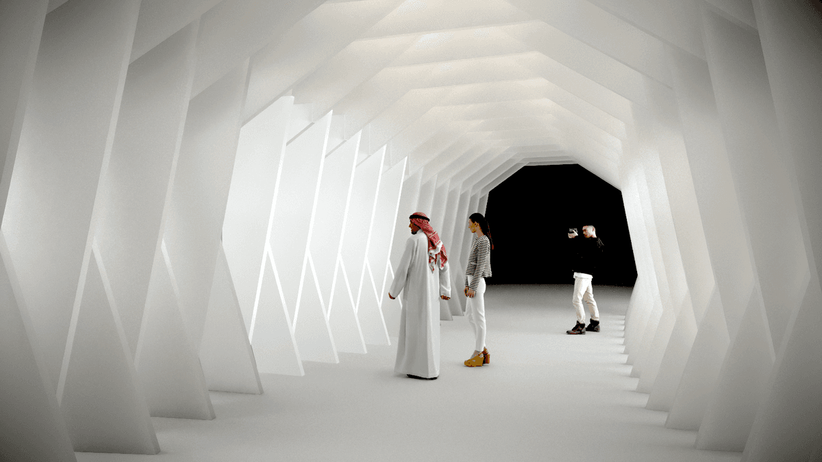 Hidden entrance to space shuttle