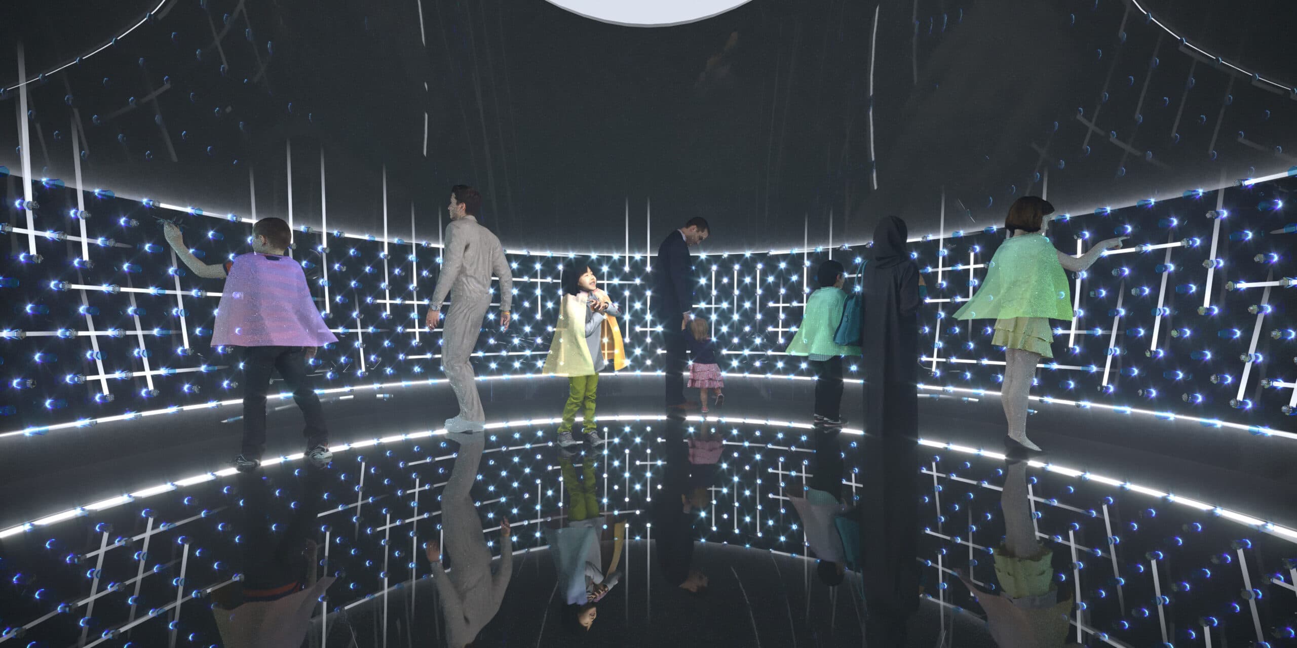 Night Sky Playground illuminated play elements and interactive constellation lab
