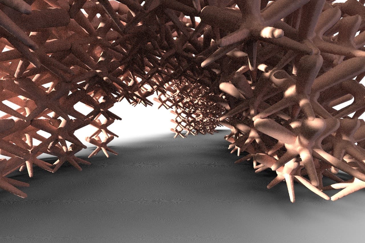 Pentapod - Innovative brick module design and robotic assembly study