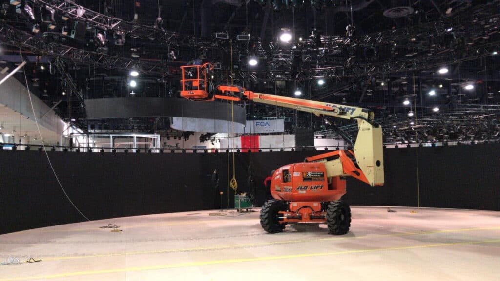 Installation of modular curved LED tiles