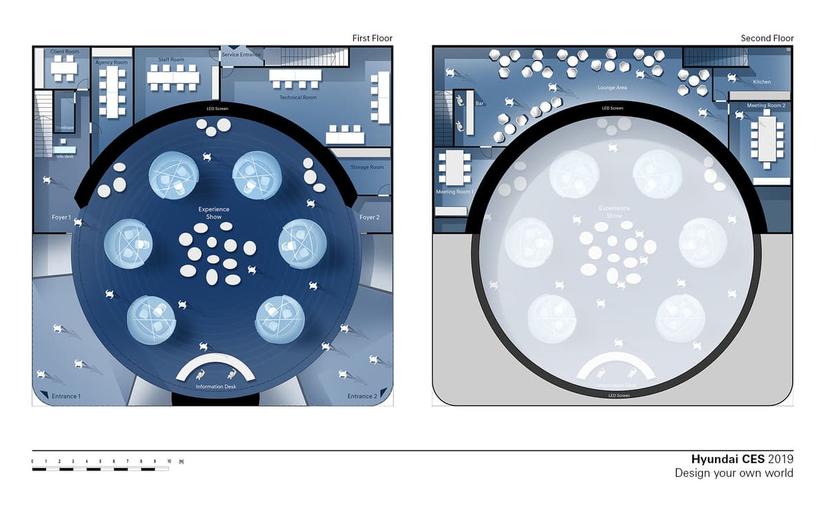 Hyundai CES pavilion floor plan