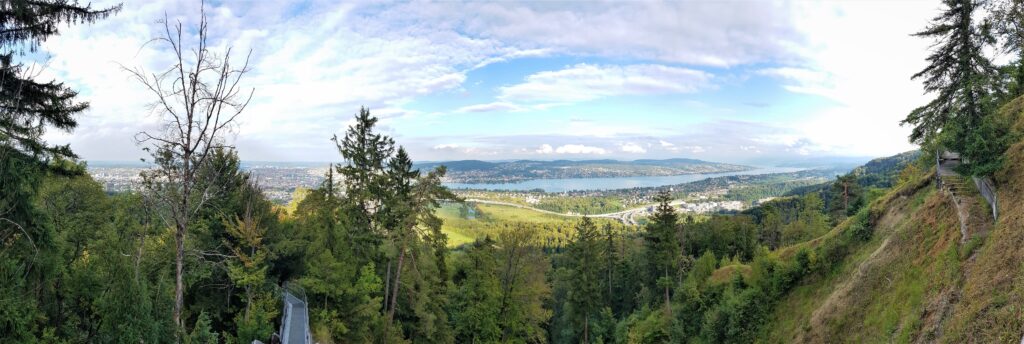 View from top of Uetliberg mountain