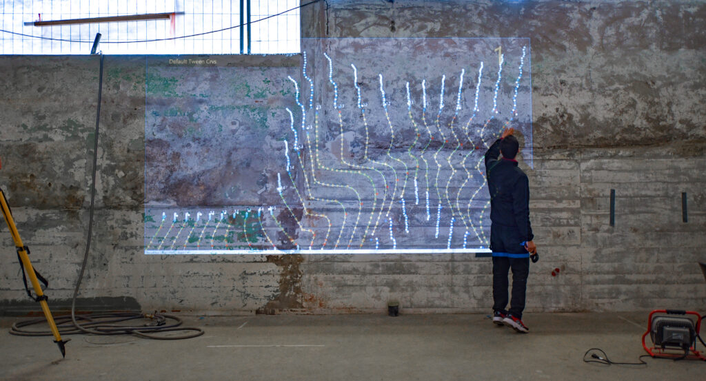 AR wall drawing for robotic plastering