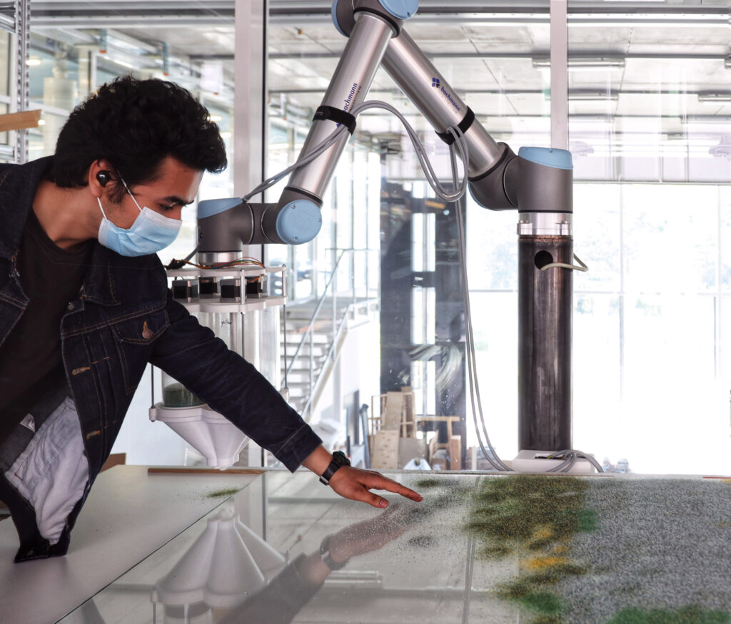 Robotic glass coloring experiment